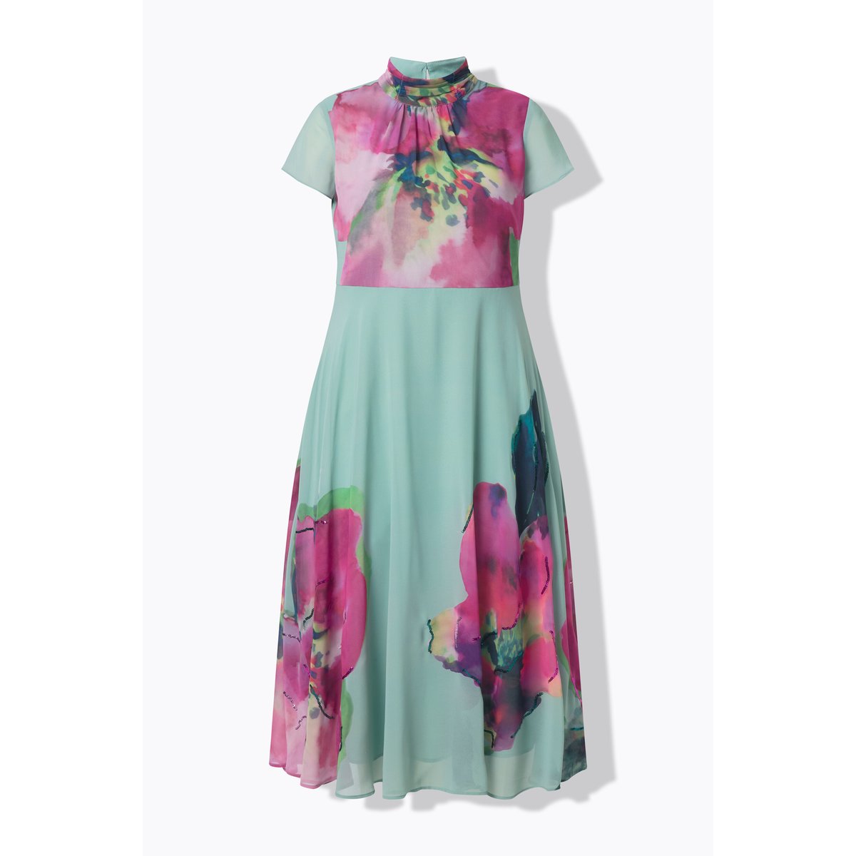 Robe maxi sans manches, col montant baie, ULLA POPKEN