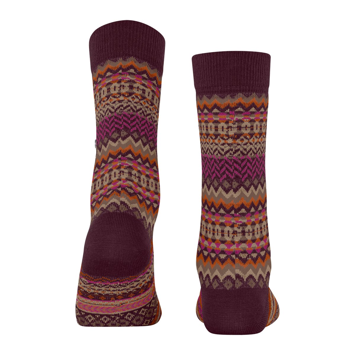 Chaussettes Fair Isle Opaque rouge, BURLINGTON