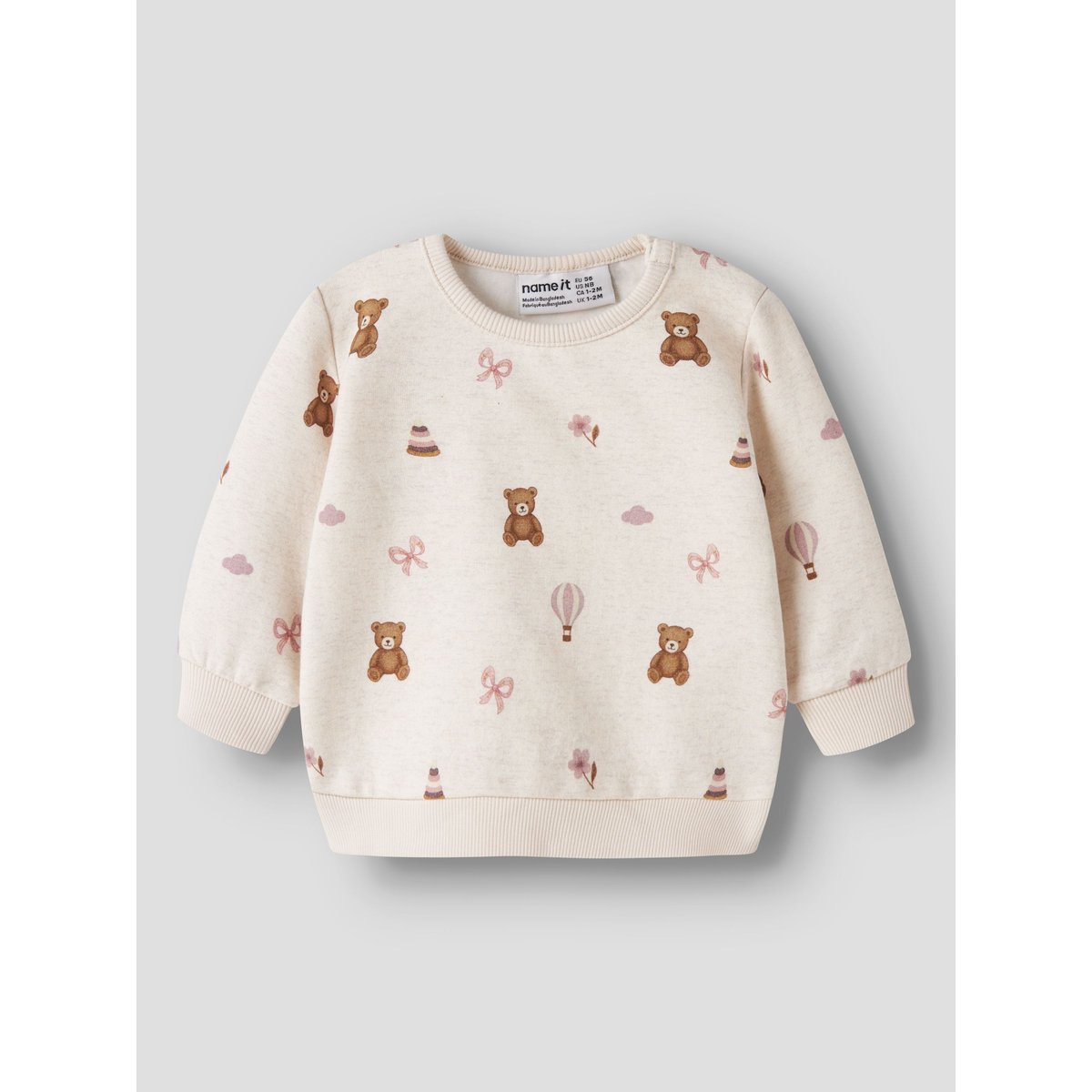 Sweat-Shirt blanc - peyote melange1, NAME IT