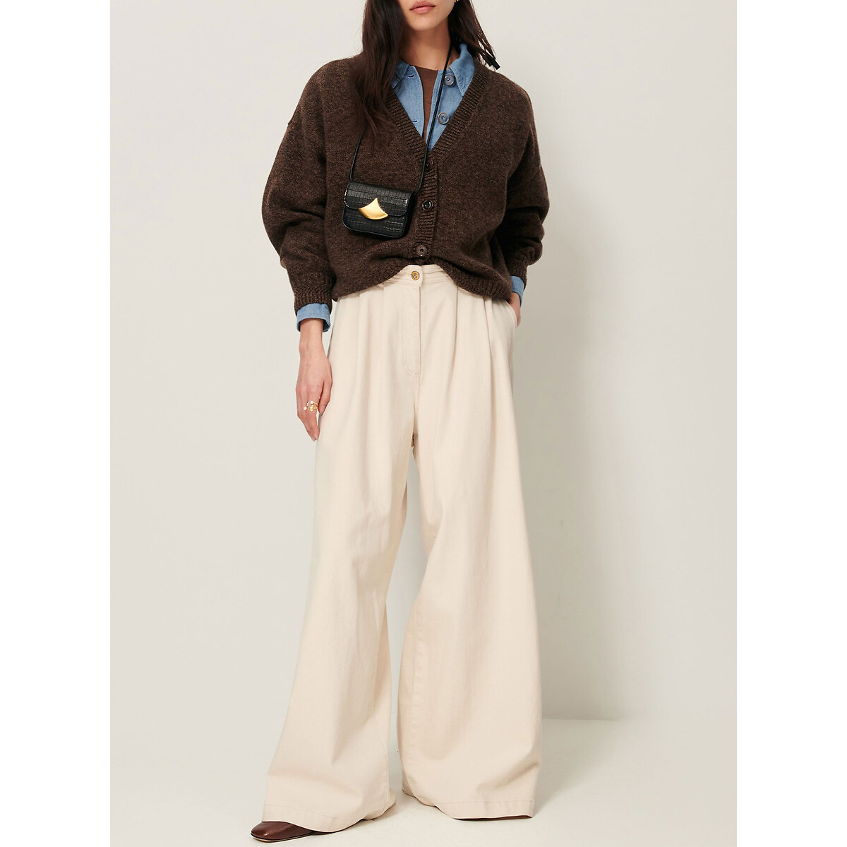 Gilet oversize en laine, SWEET MONROE marron, SESSUN