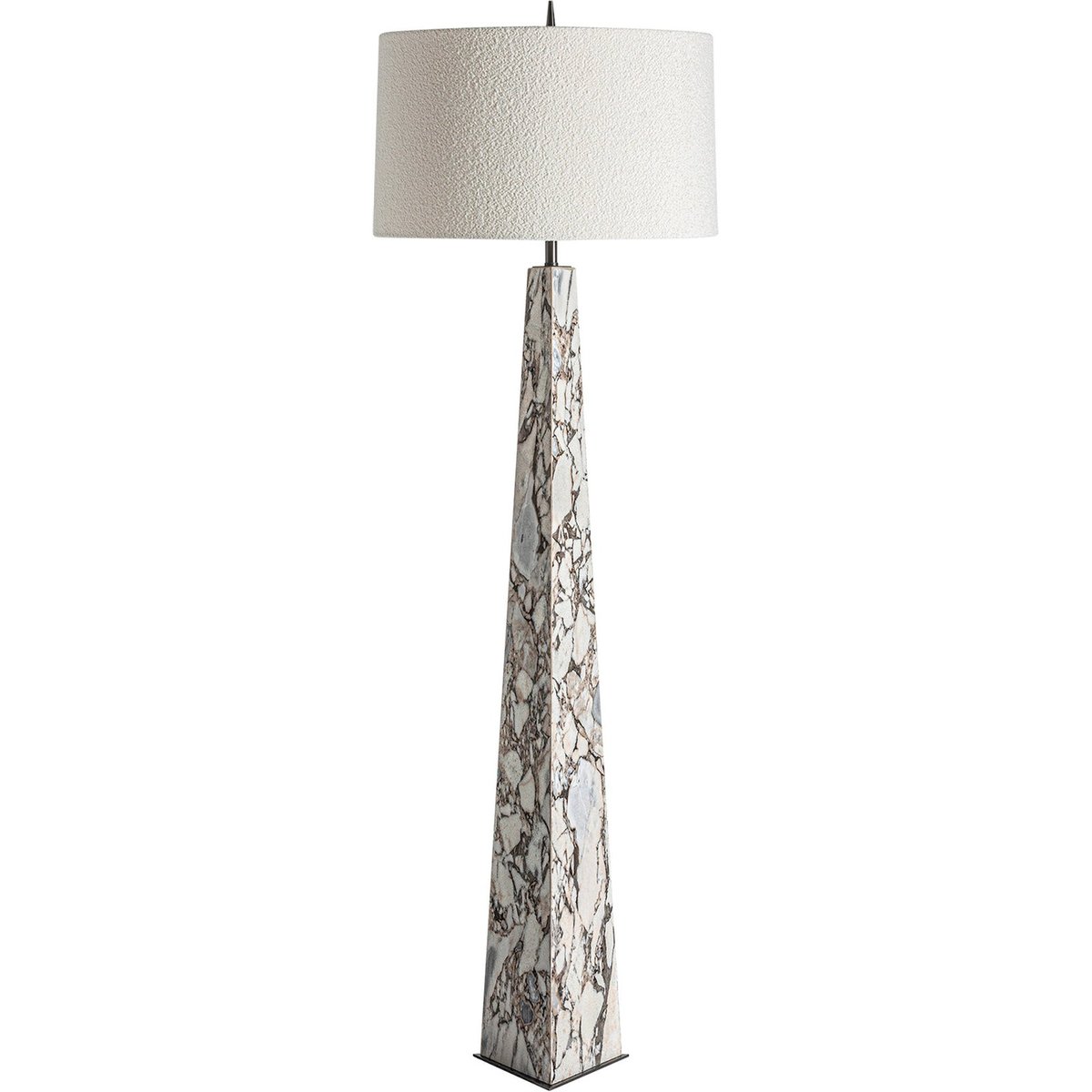 Lampadaire art déco en marbre marbre gris clair marbré, RECOLLECTION