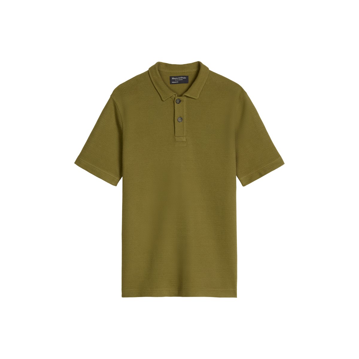 DfC Polo Jersey regular avec une structure fine vert foncé, MARC O'POLO