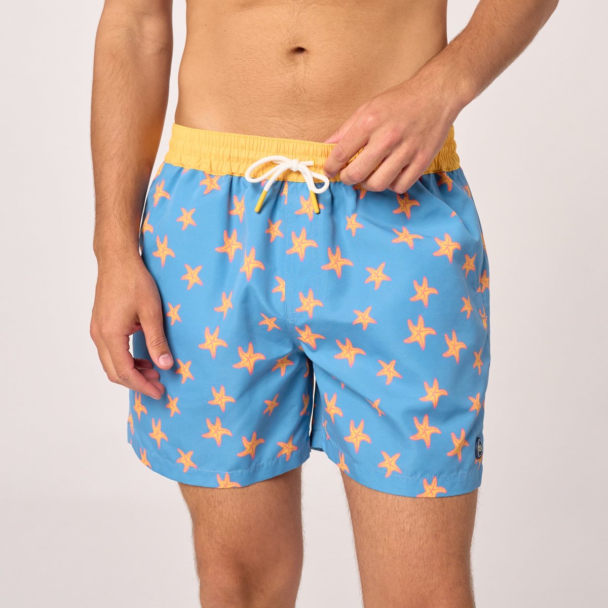 Short de bain en polyester recyclé bleu, BILLYBELT