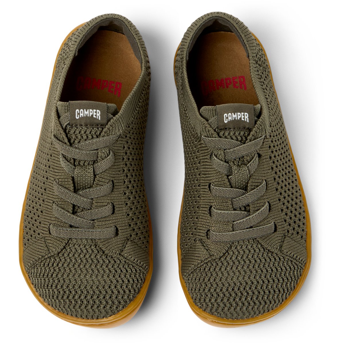 Baskets Cuir PEU CAMI vert moyen, CAMPER
