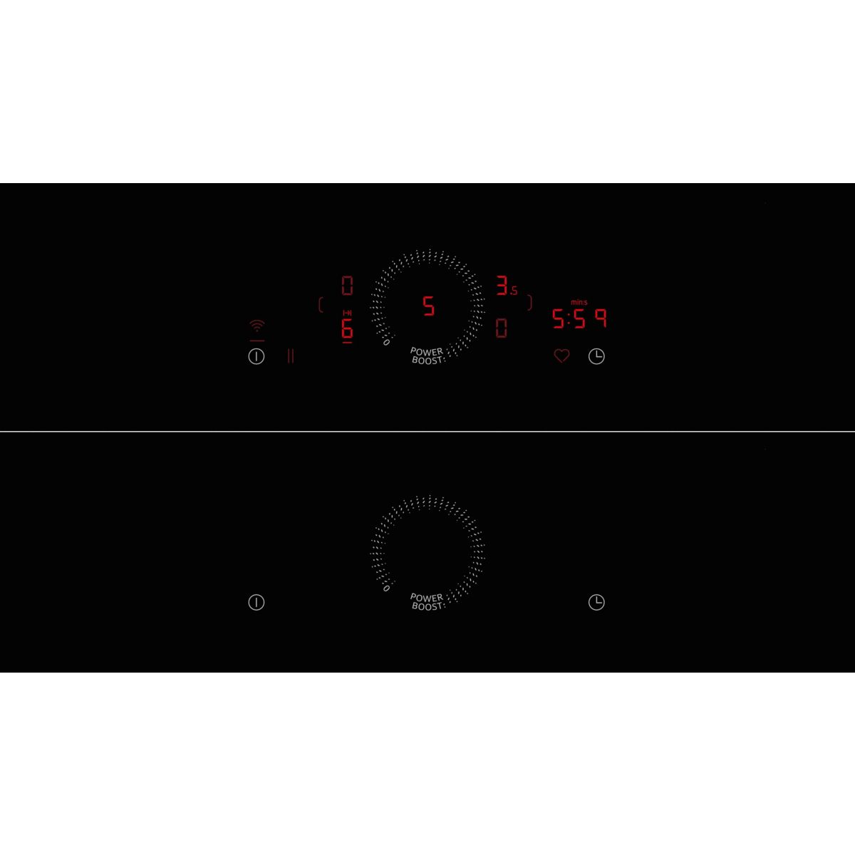 Plaque induction aspirante V58FHQ4L0, N70, Twist Touch noir, NEFF