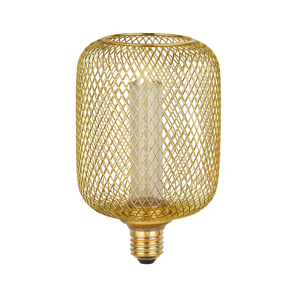 E27 LED Gold Metal Cage Bulb gold-coloured, SO'HOME