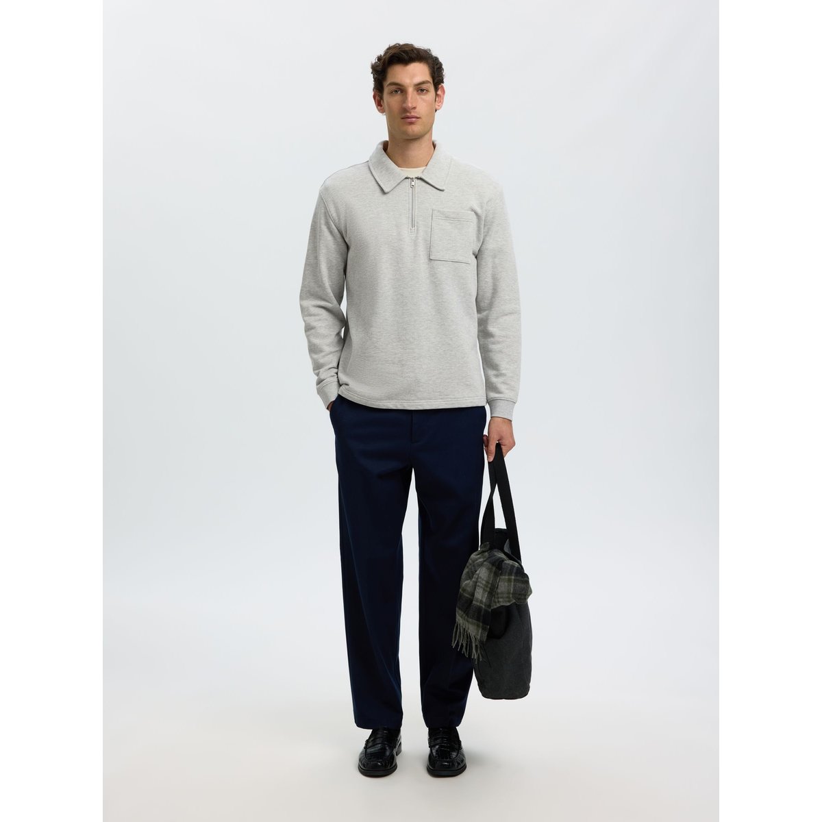 Pullover gris - light grey melange1, SELECTED