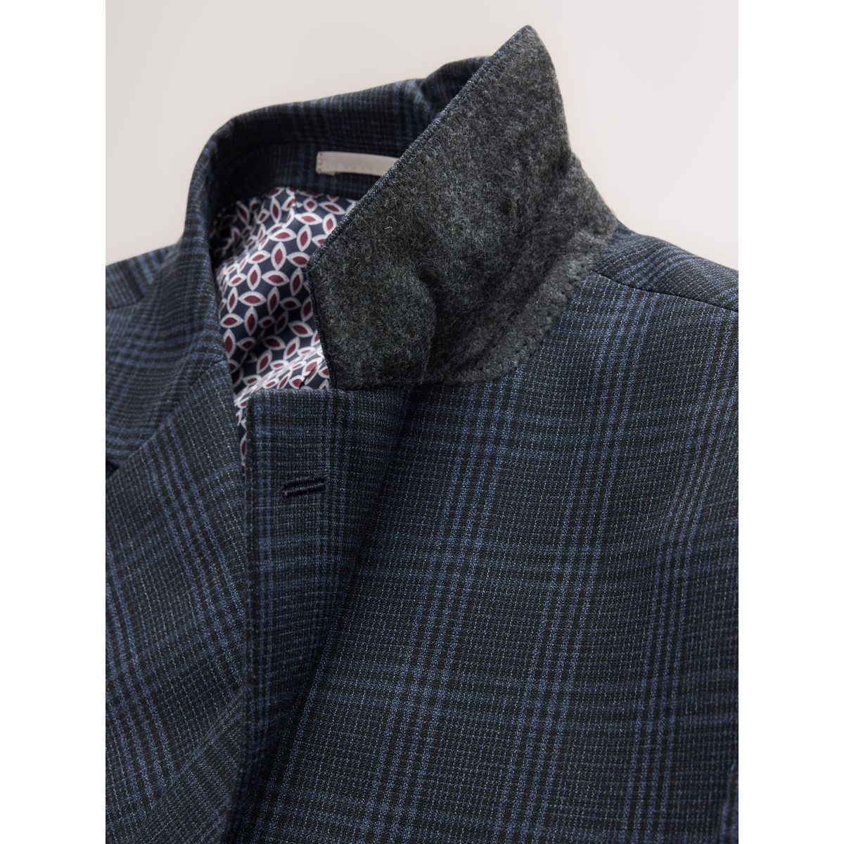 Veste de costume slim à carreaux bleu marine, NEXT