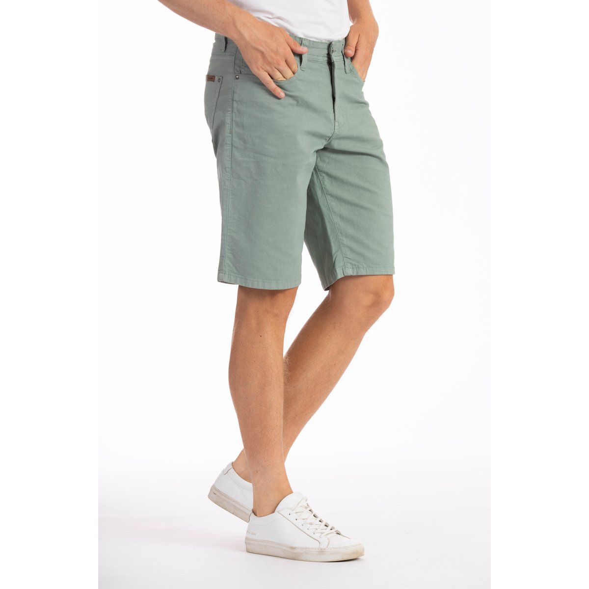 Bermuda coupe droite relax toile coton GENESYX vert, RICA LEWIS