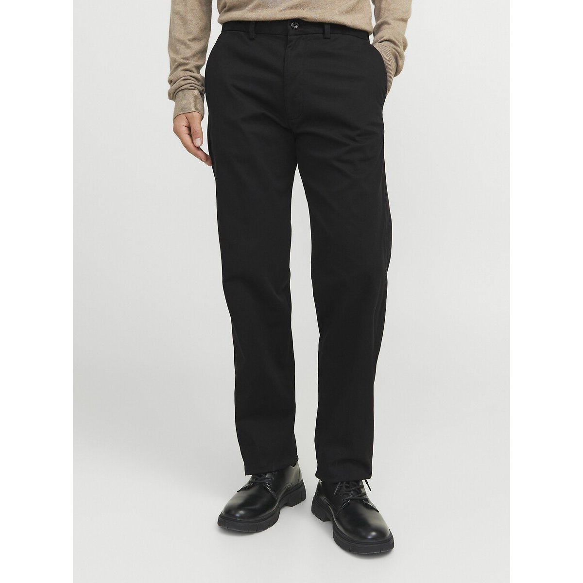 Pantalon chino stretch noir, JACK & JONES