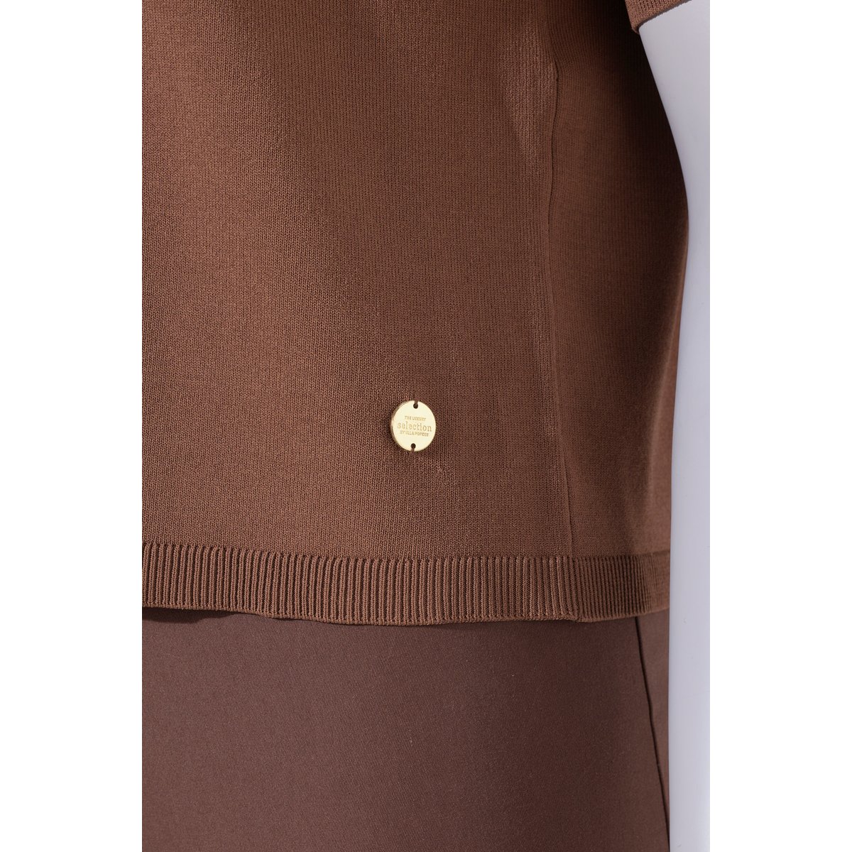 Pull manches courtes marron, ULLA POPKEN