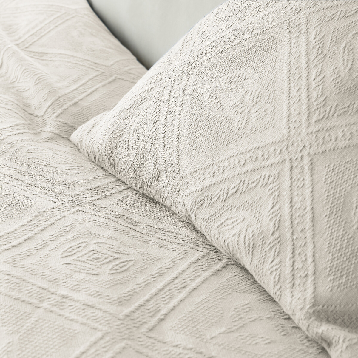 Indo Cotton Jacquard Bedspread ecru , LA REDOUTE INTERIEURS