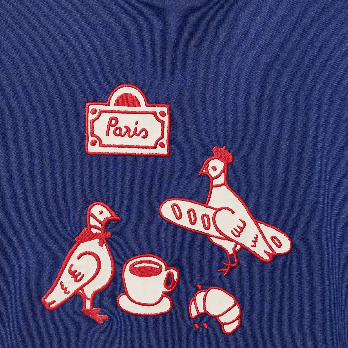 T-shirt manches courtes avec broderie et imprimé en coton BIO GOTS penombre, MONOPRIX