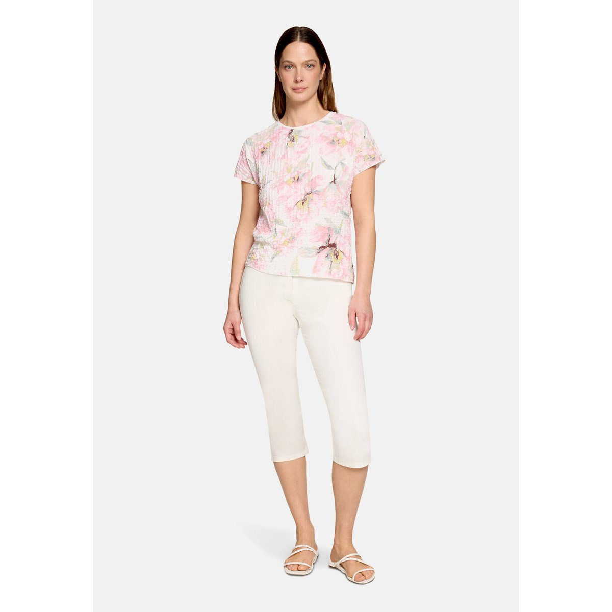 T-Shirt avec structure à encolure bateau rosé/cream, BETTY BARCLAY