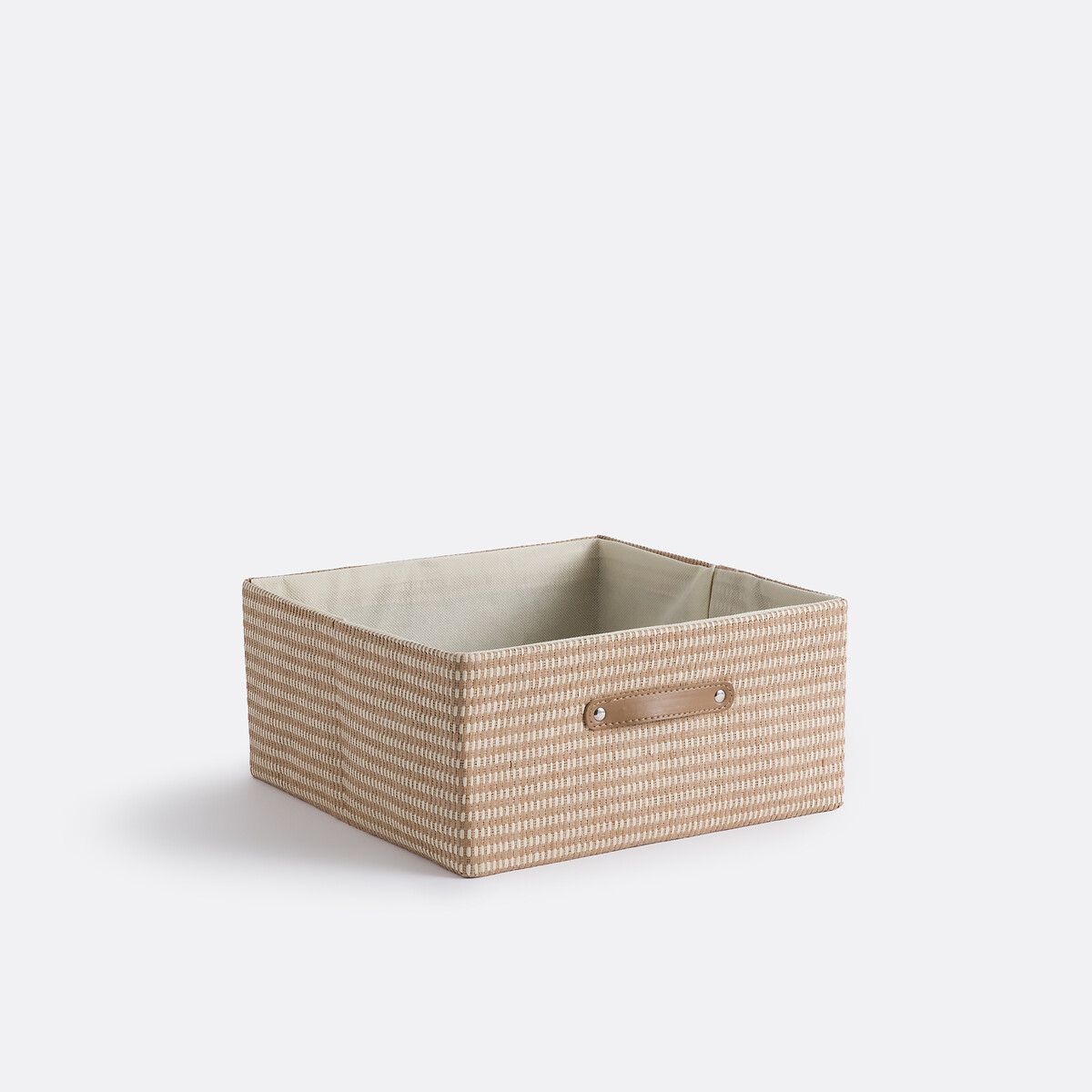 Würfelförmiger Korb aus geflochtenem Papier, Osha natur, LA REDOUTE INTERIEURS