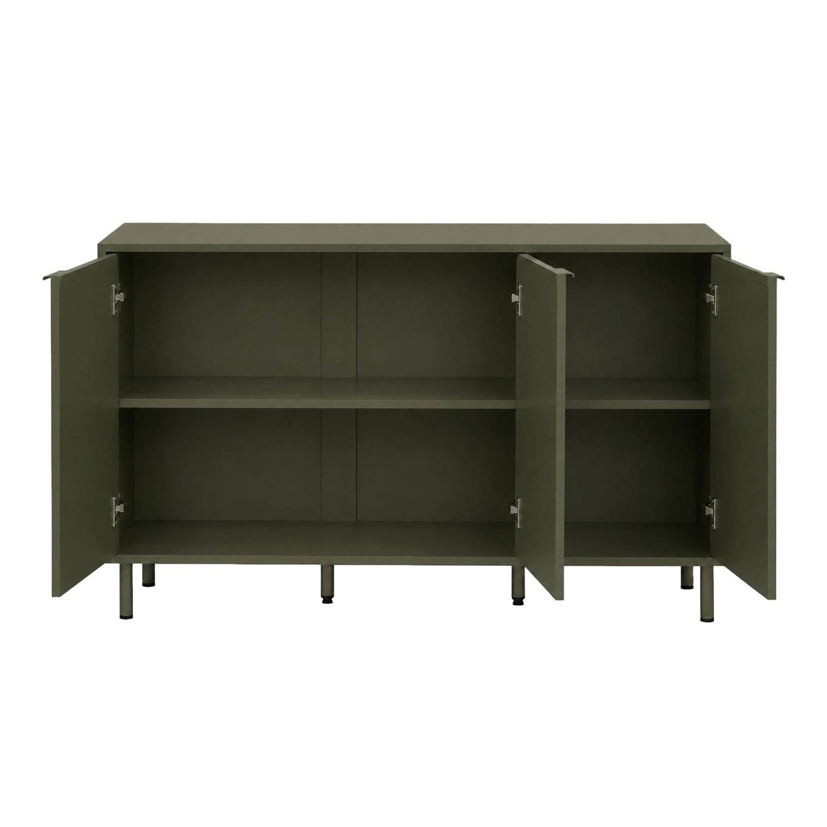 Buffet décor bois et métal 3 portes 120cm ELLIE beige, SWEEEK