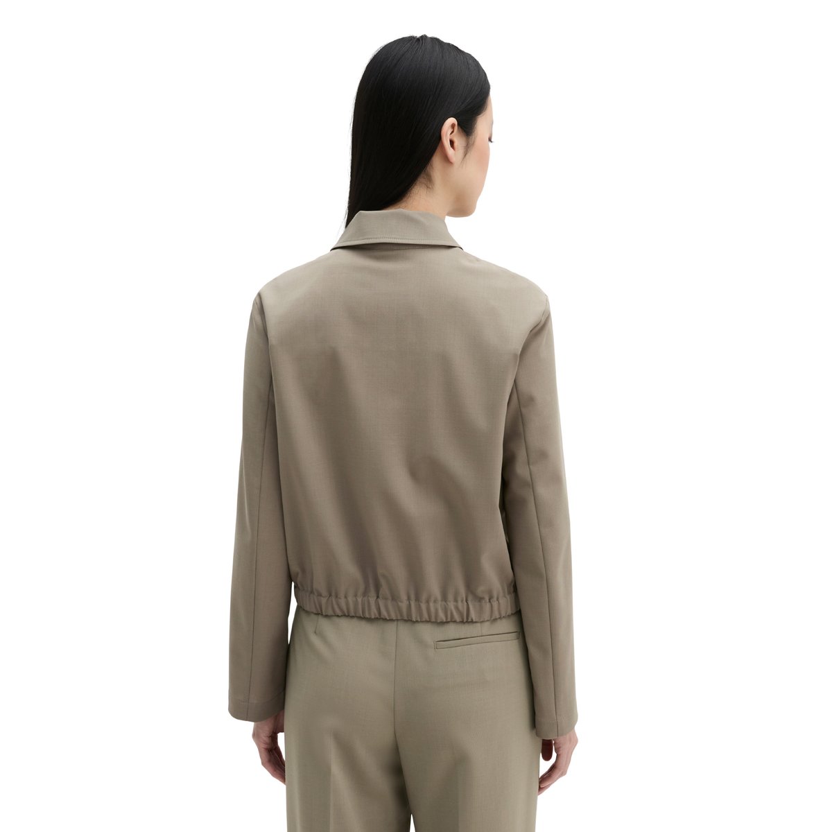 Veste DFB Travel Collection en mélange de laine vierge marron, MARC O'POLO
