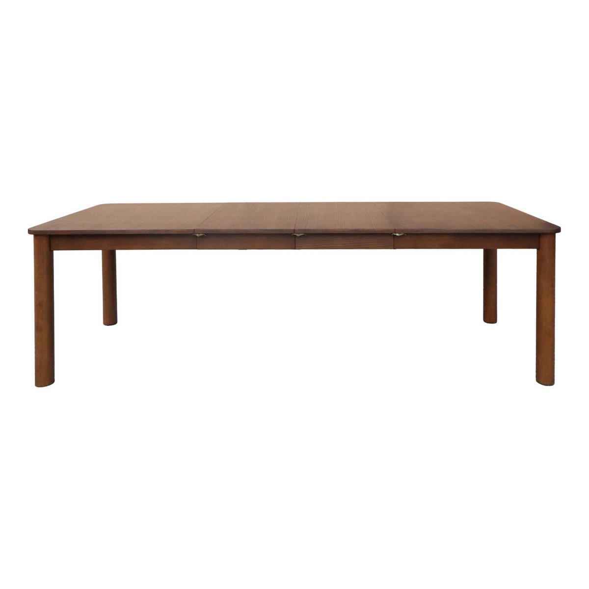 Table à manger rectangulaire extensible bois d'hévéa et placage chêne 6 à 10 places SOLENE noyer, SWEEEK