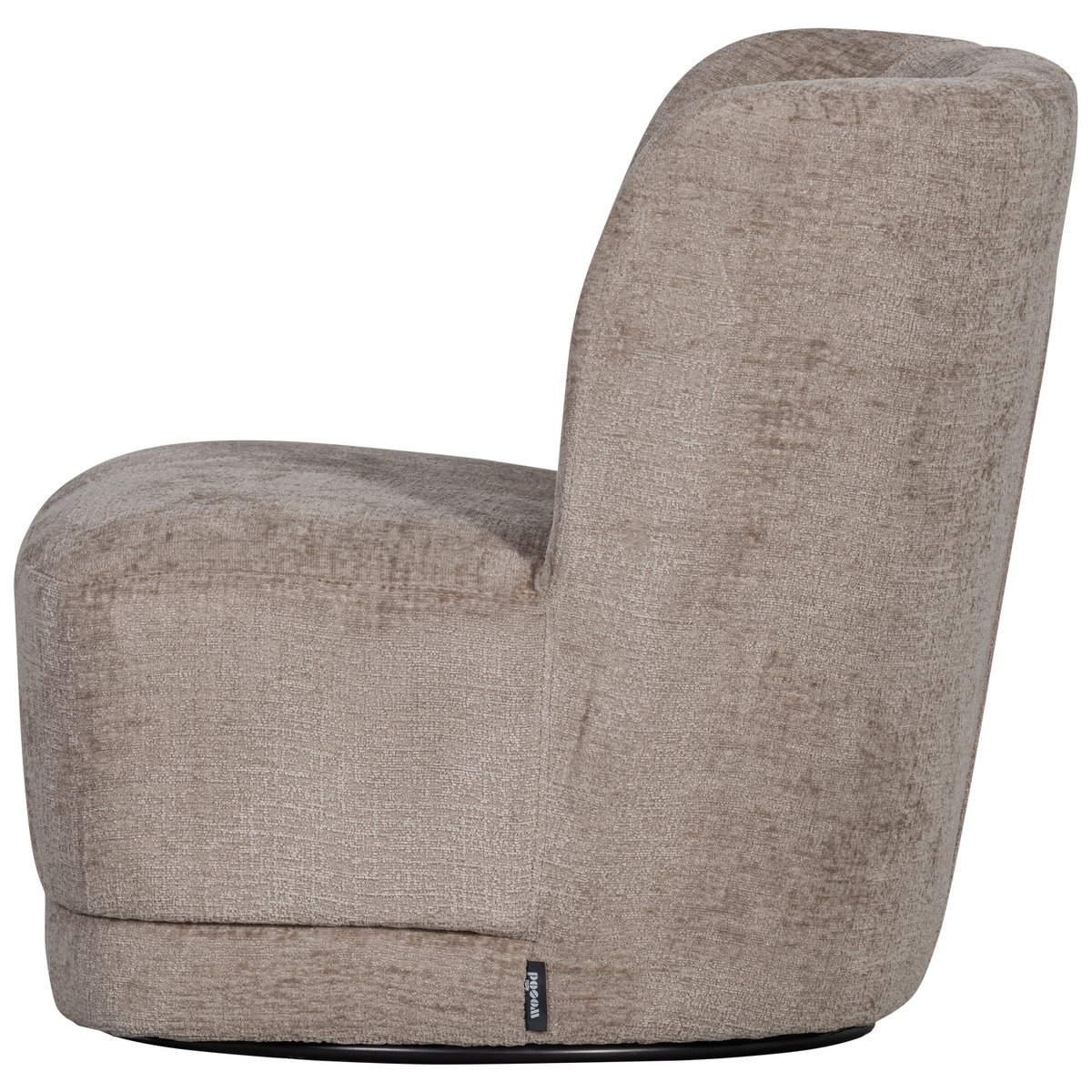 Fauteuil rotatif en velours ATTY sand, WOOOD