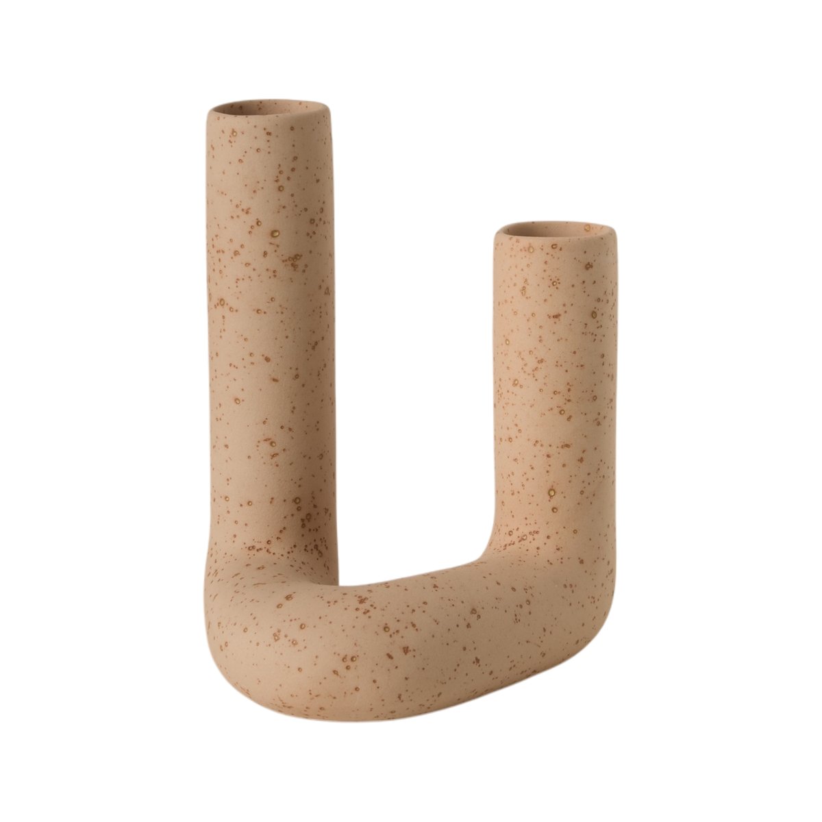 Double soliflore céramique déco texturé 26 cm - SHILO beige, CAMIF