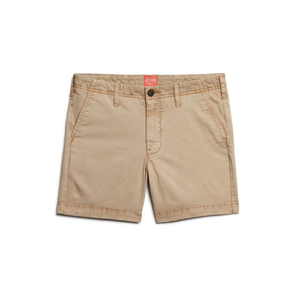 Short chino classique marron taupe délavé, SUPERDRY