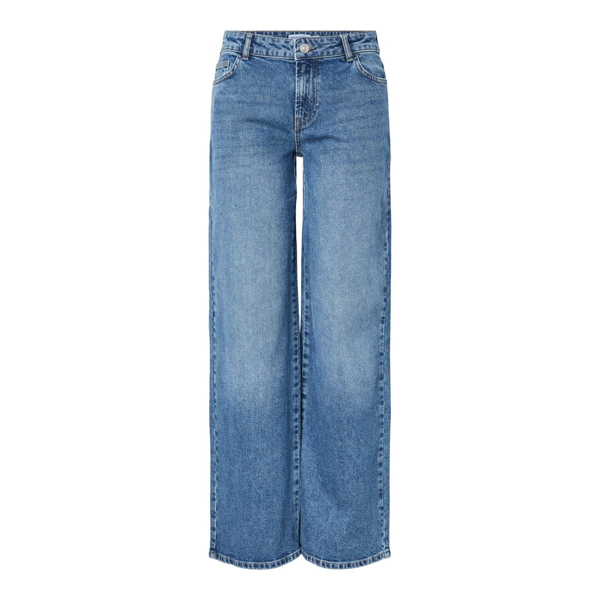 Jean À Coupe Ample medium blue denim, PIECES