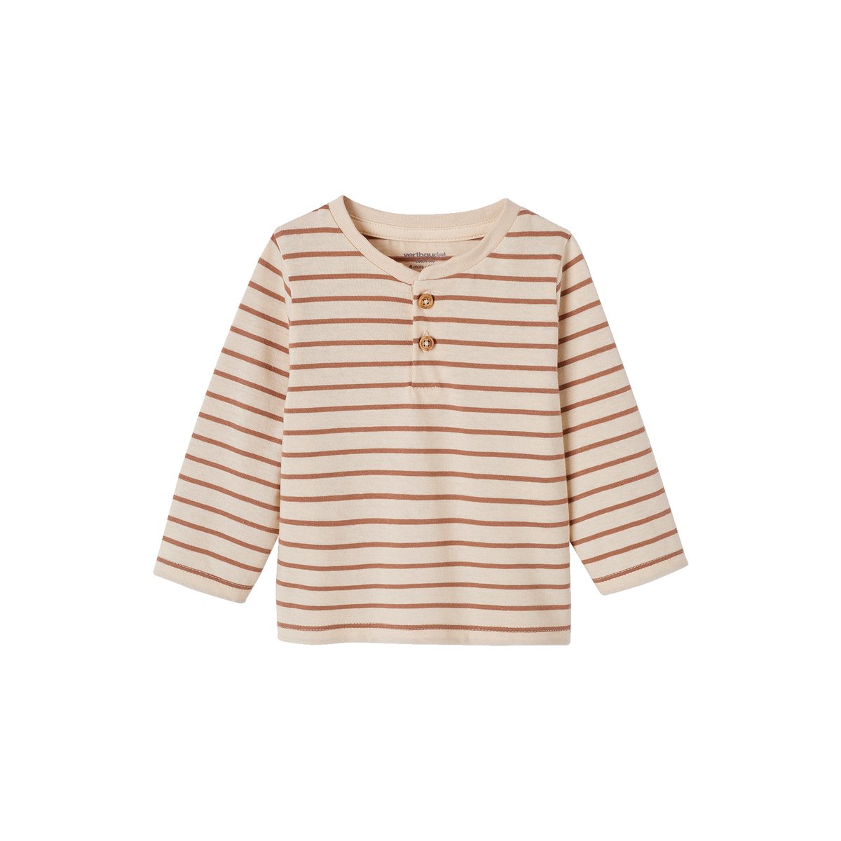 Lot 3 tee-shirts Basics en coton bio noix de pécan, VERTBAUDET
