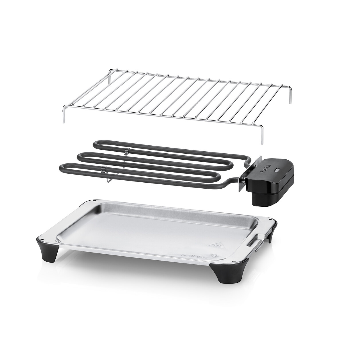 Grelhador Elétrico de Resistência HeatPro S 2000W 4222FL, FLAMA preto , FLAMA