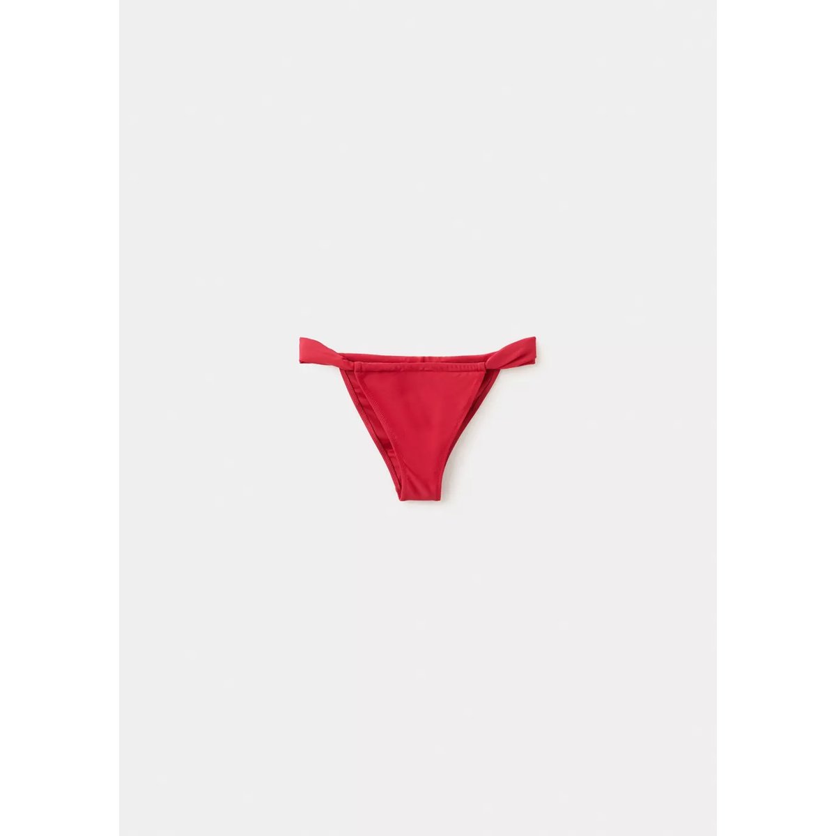 Culotte de bikini classique à fronces coulissées rouge, MANGO