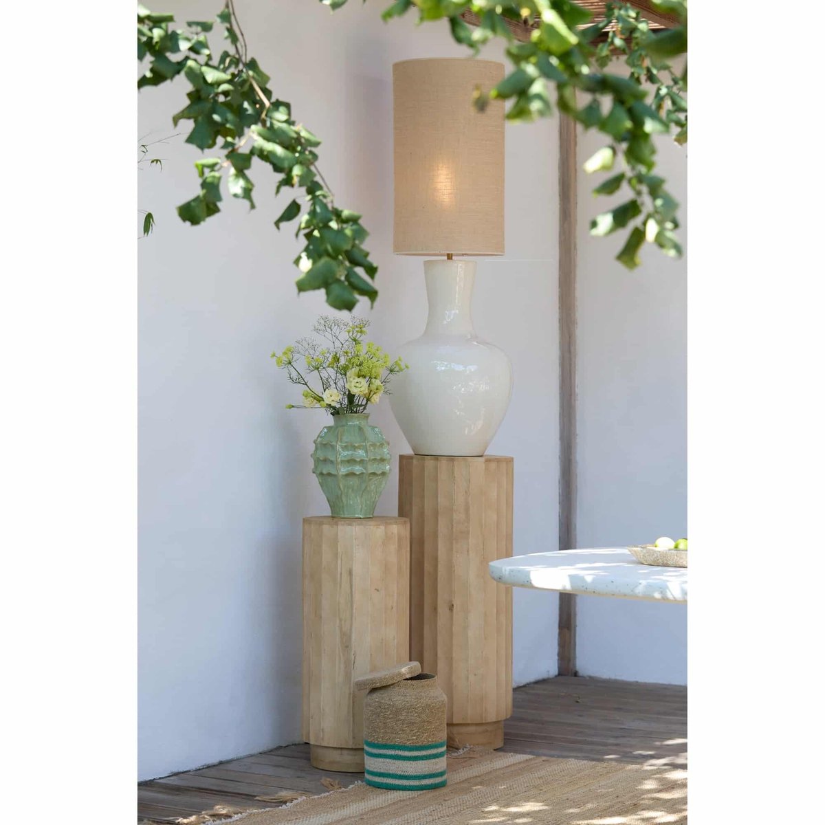 Vase Céramique LOSETO vert, LIGHT & LIVING