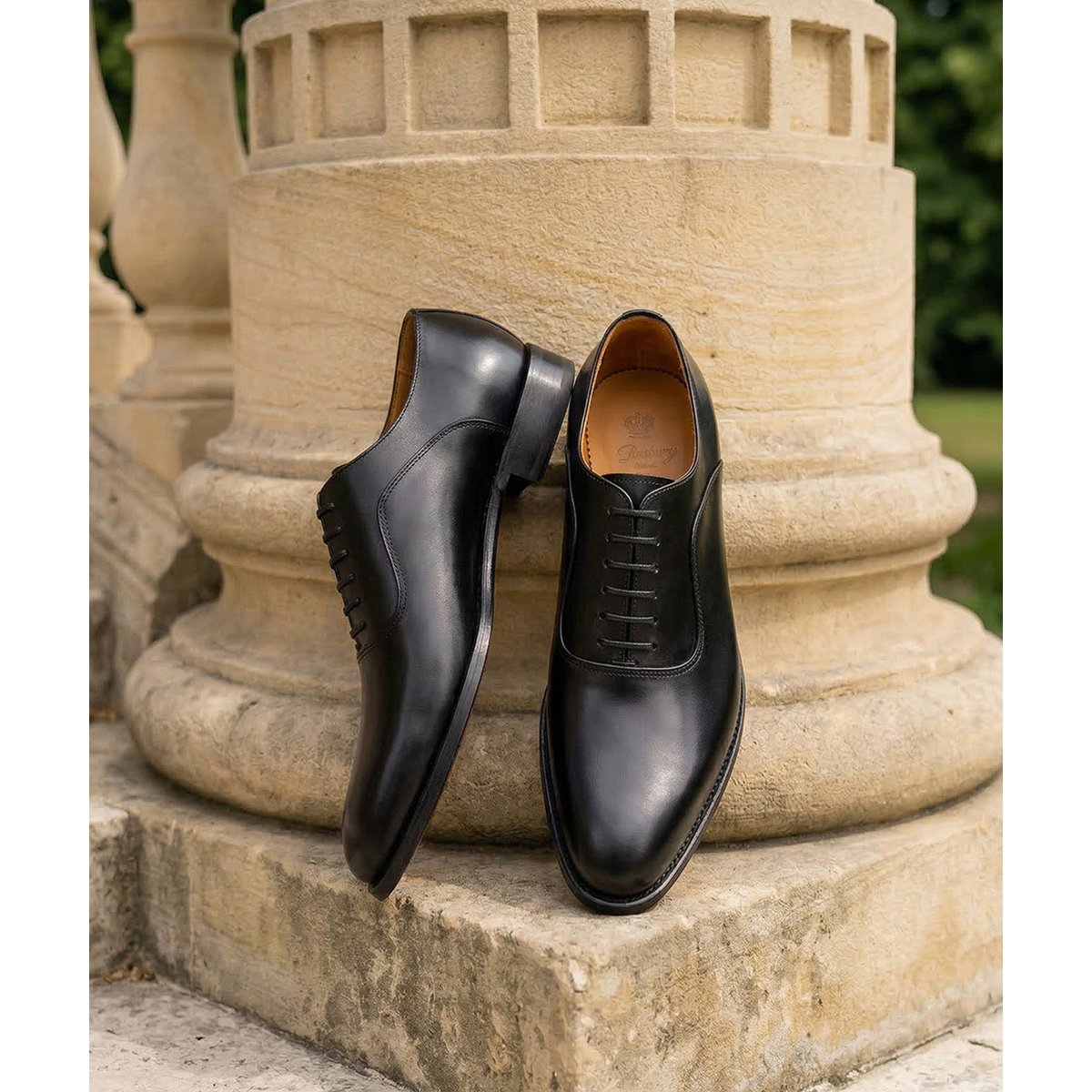 Richelieu cuir ANDREAS noir, FINSBURY