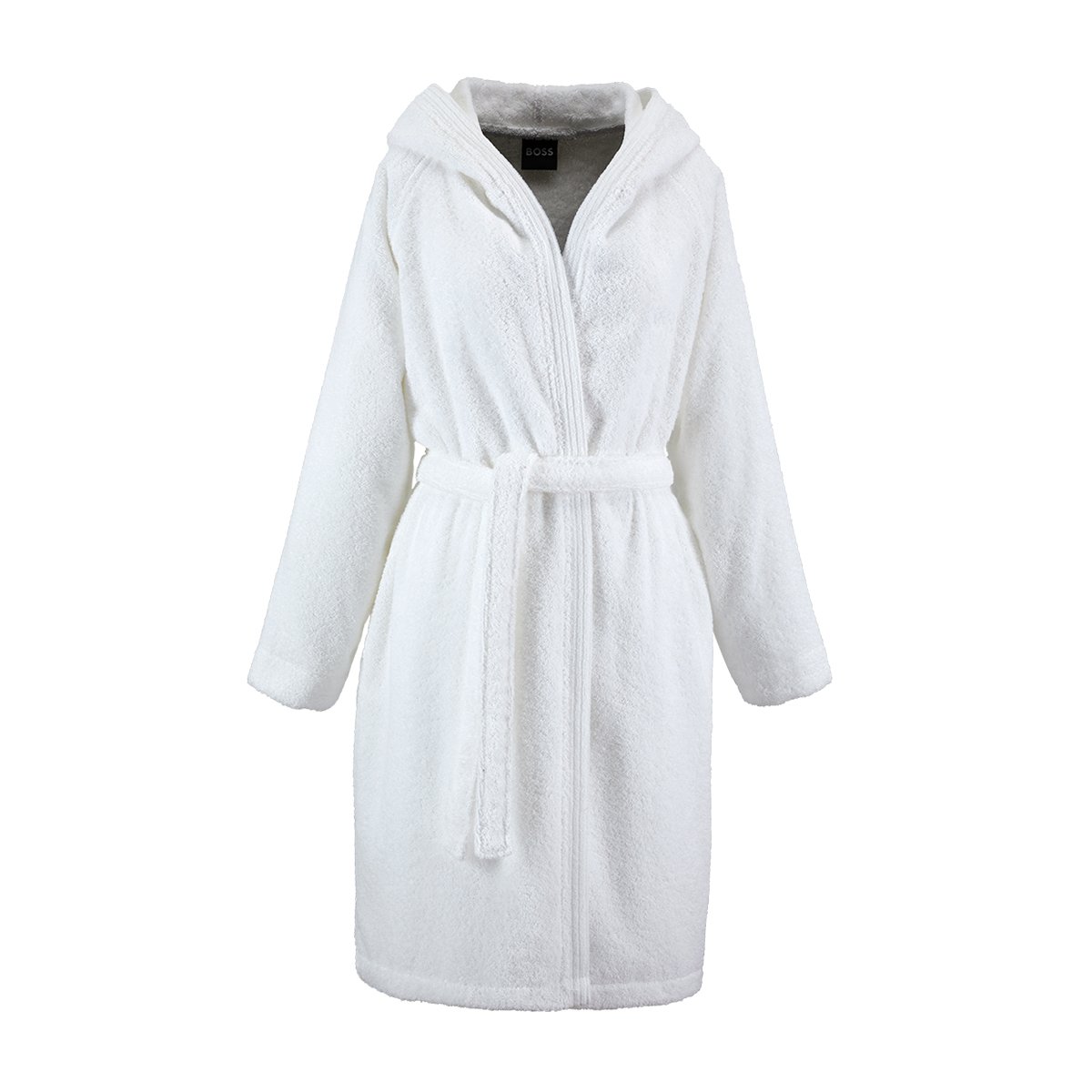Peignoir long en coton,EDGE white, BOSS HOME