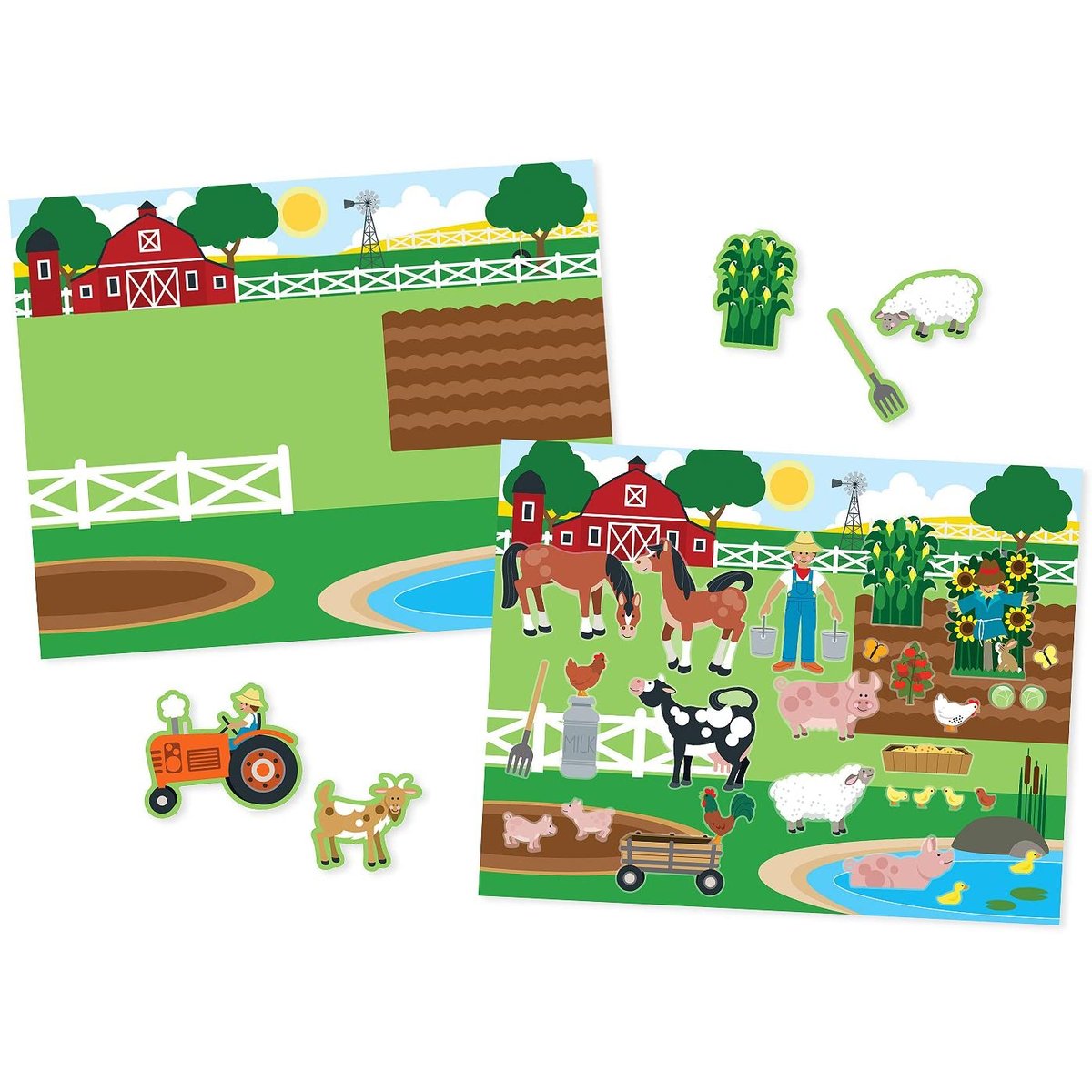 150 autocollants réutilisables - Habitats vert, MELISSA & DOUG
