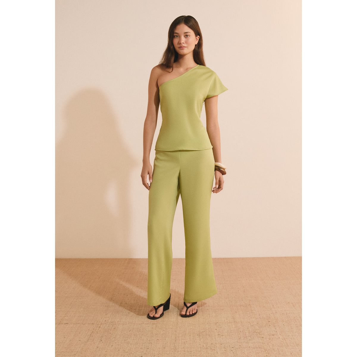 Top fluide asymétrique HAILEY anis absinthe, ETAM