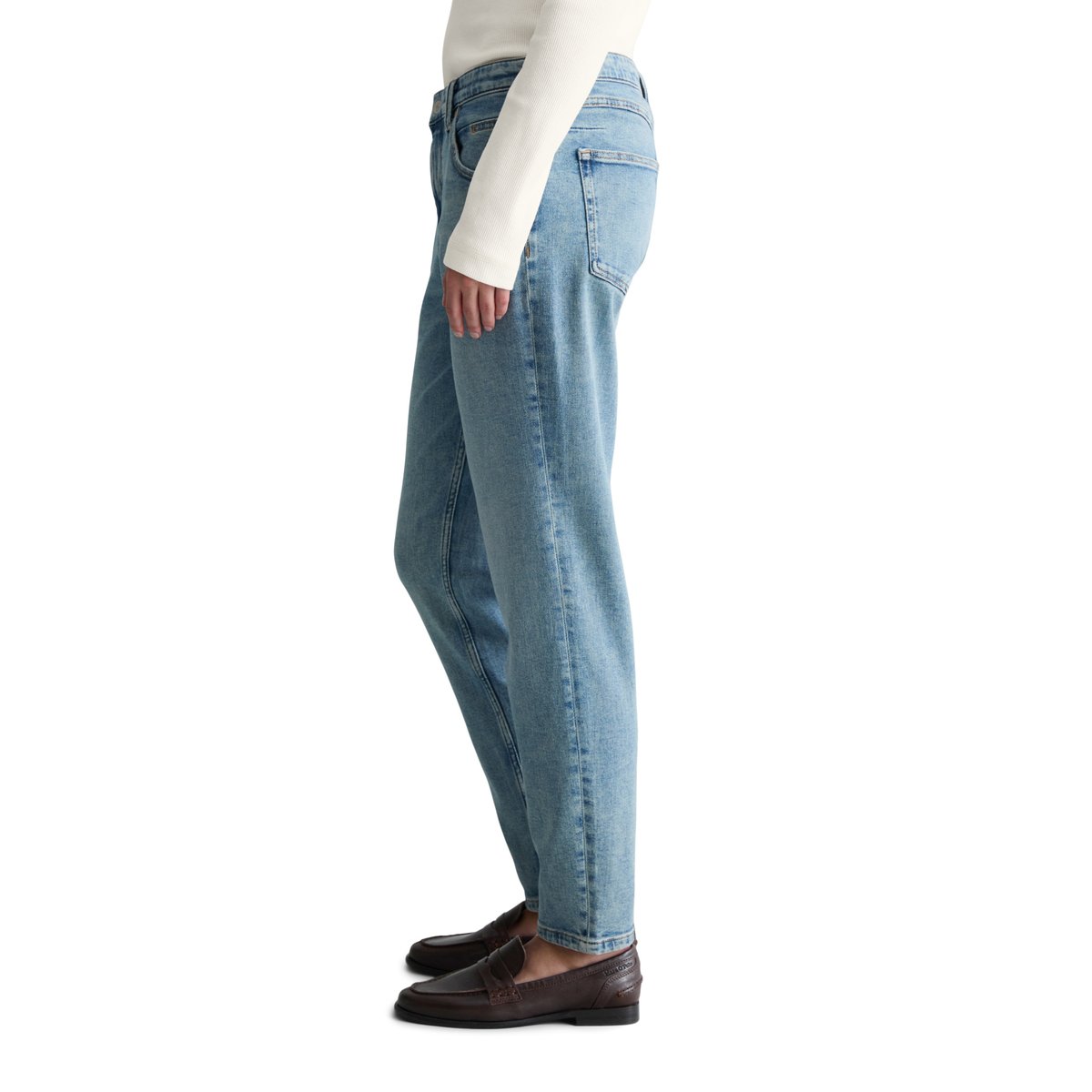 Jeans modèle Freja boyfriend en mélange de coton organique bleu clair, MARC O’POLO DENIM