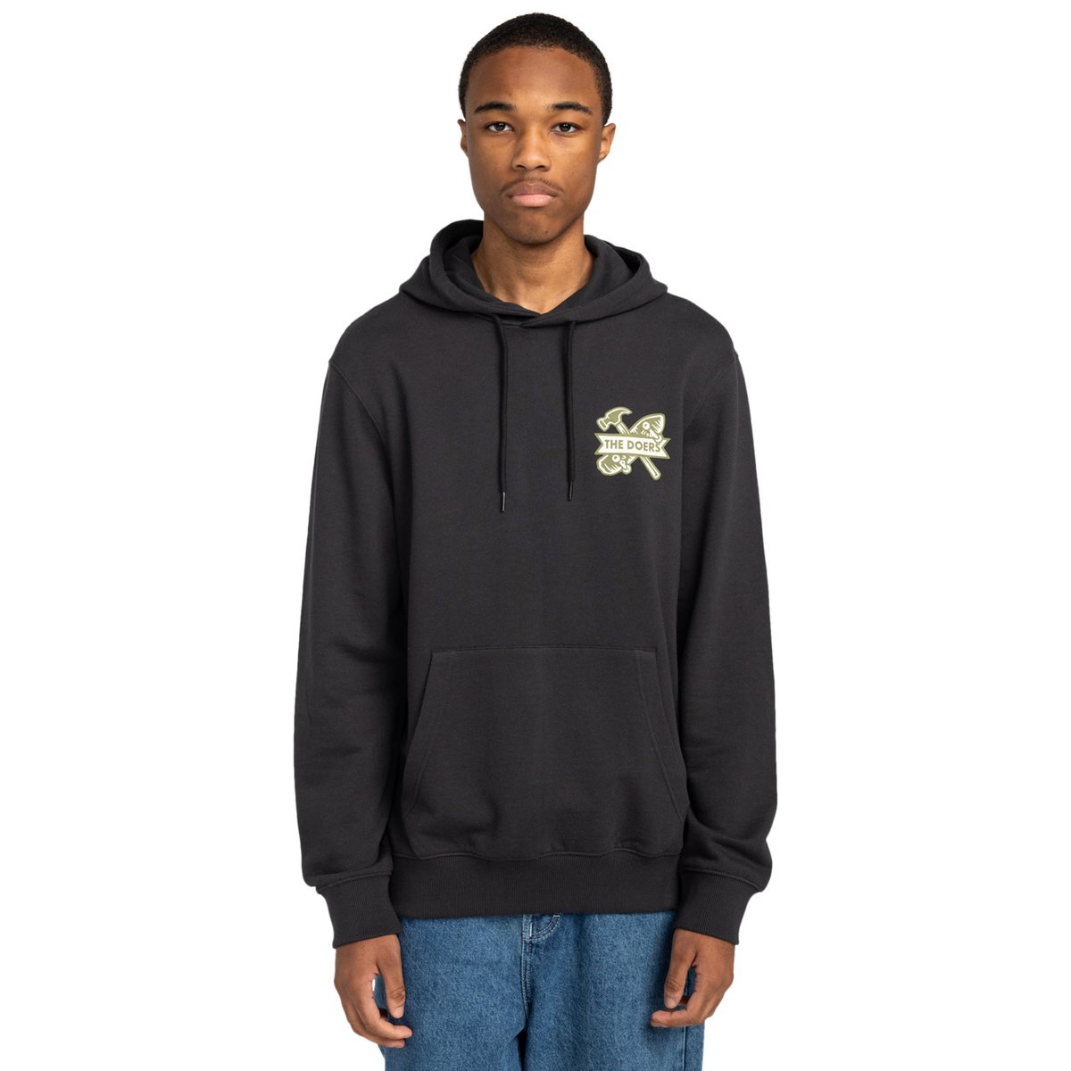 Sweat à capuche TIMBER SUPPLY noir off black, ELEMENT