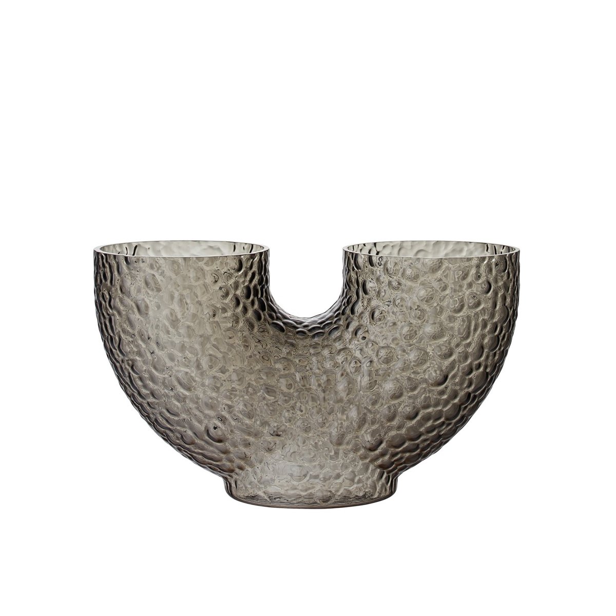 Vase Verre Soufflé H 19 cm Arura noir, AYTM