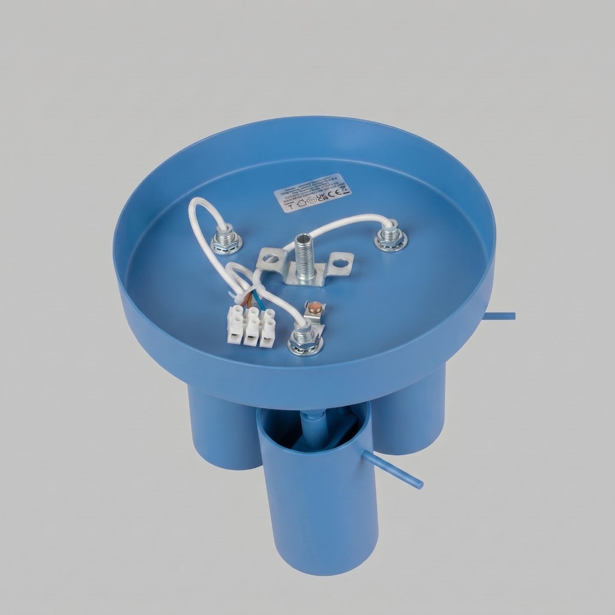 Plafonnier Acier Bleu GU10 3 RING bleu, EDEN