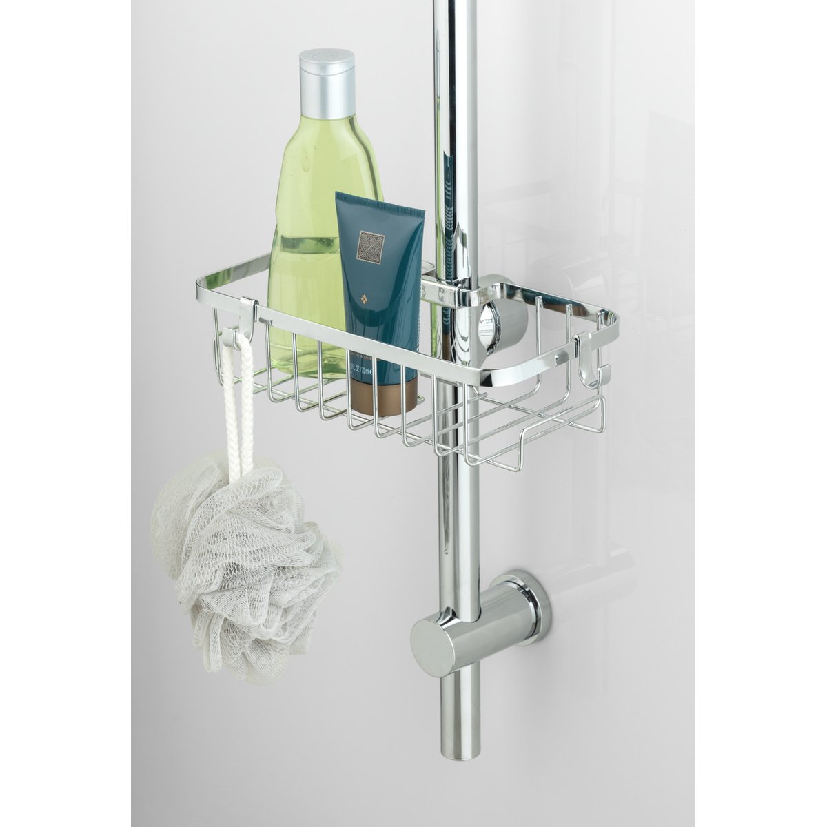 Panier étagère pour barre de douche FLORESTA chromé, WENKO