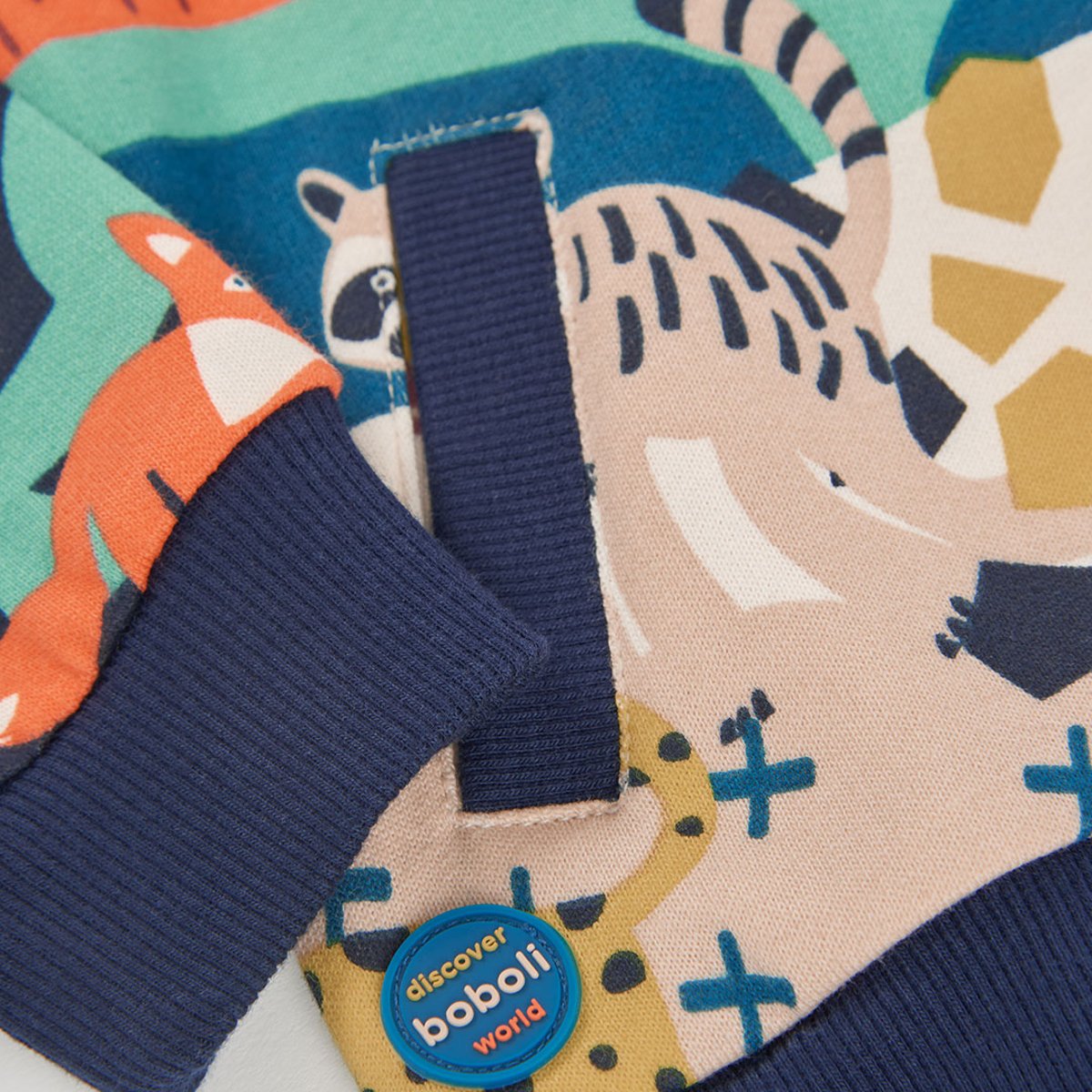 Veste garçon molleton imprimé animaux multicolore, BOBOLI