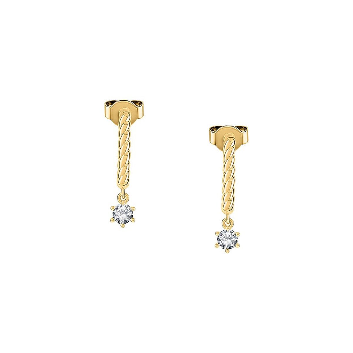 Boucles d'oreilles en Argent/oxyde de zirconium De Zirconium et Oxyde de zirconium or, SOLIS