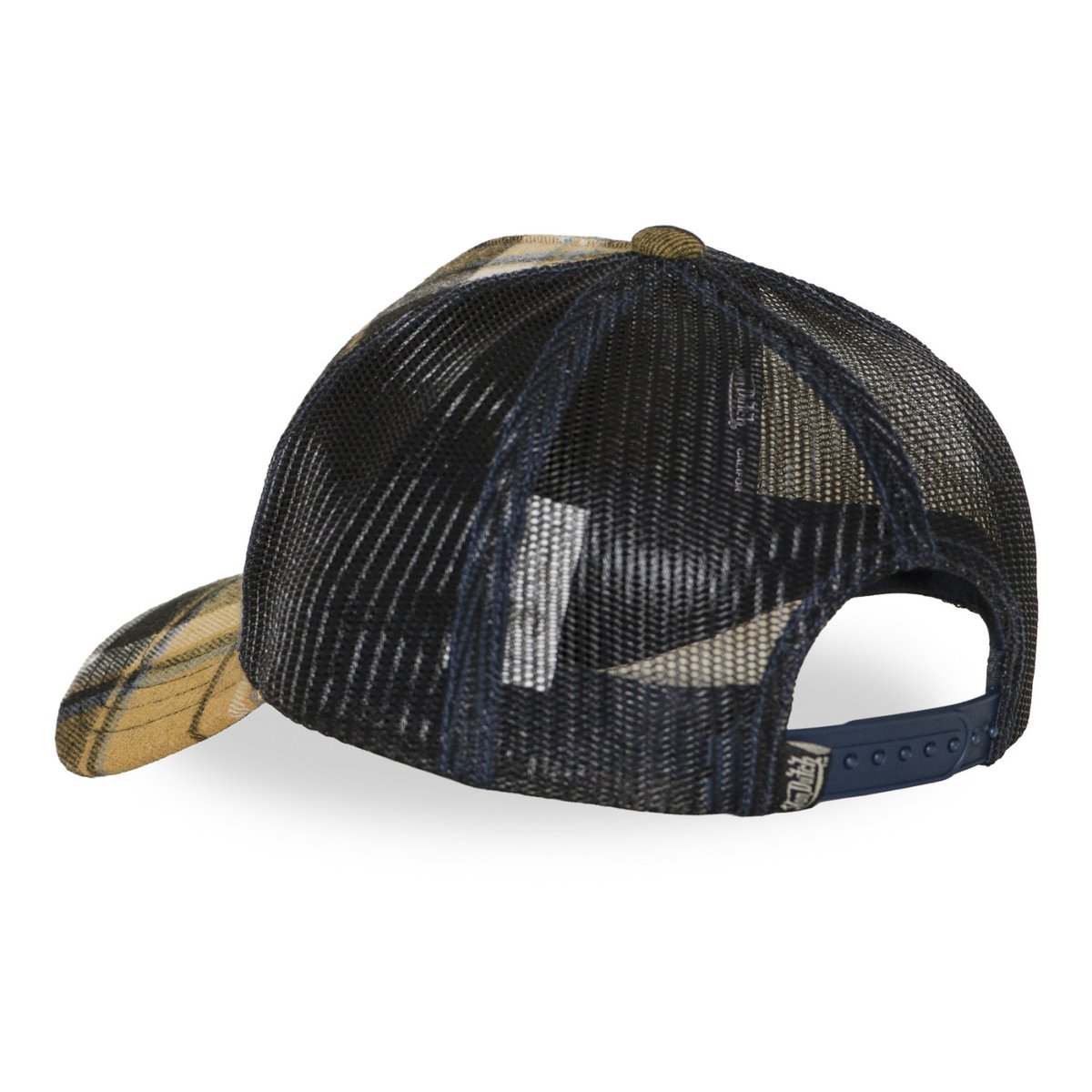 Casquette trucker SQUARES bleu/jaune/beige/noir, VON DUTCH