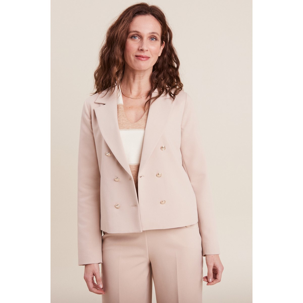 Veste tailleur courte sable, BREAL