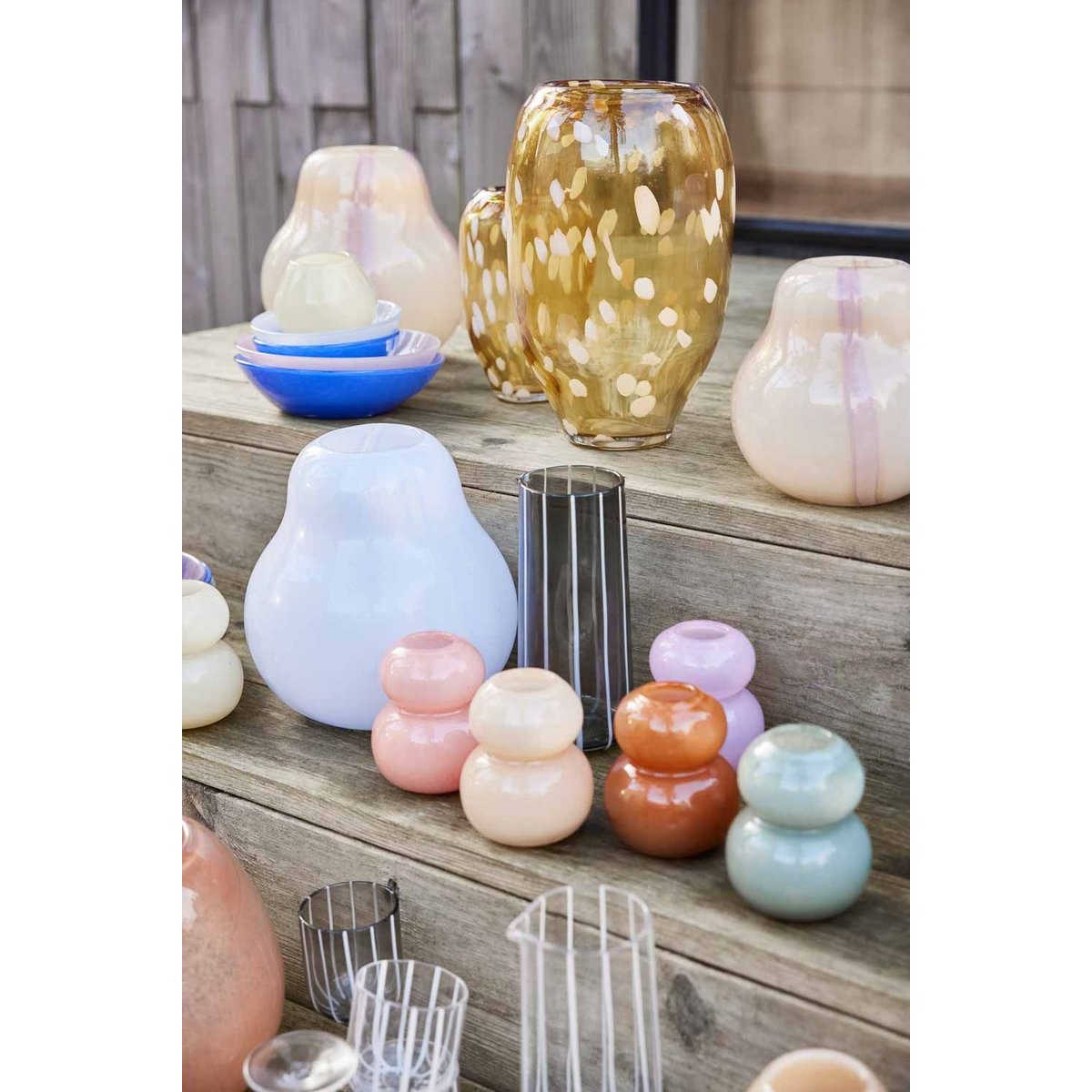 Vase en verre LIVING blanc, OYOY LIVING DESIGN