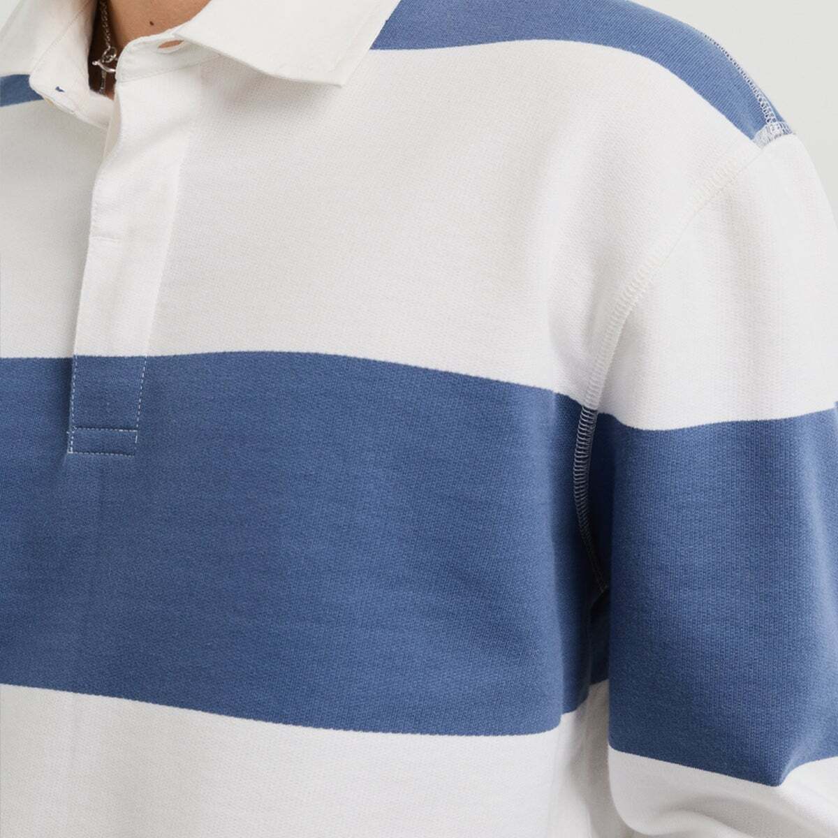 Polo Rugby Manches Longues Coupe Décontractée bleu mer, PEPE JEANS