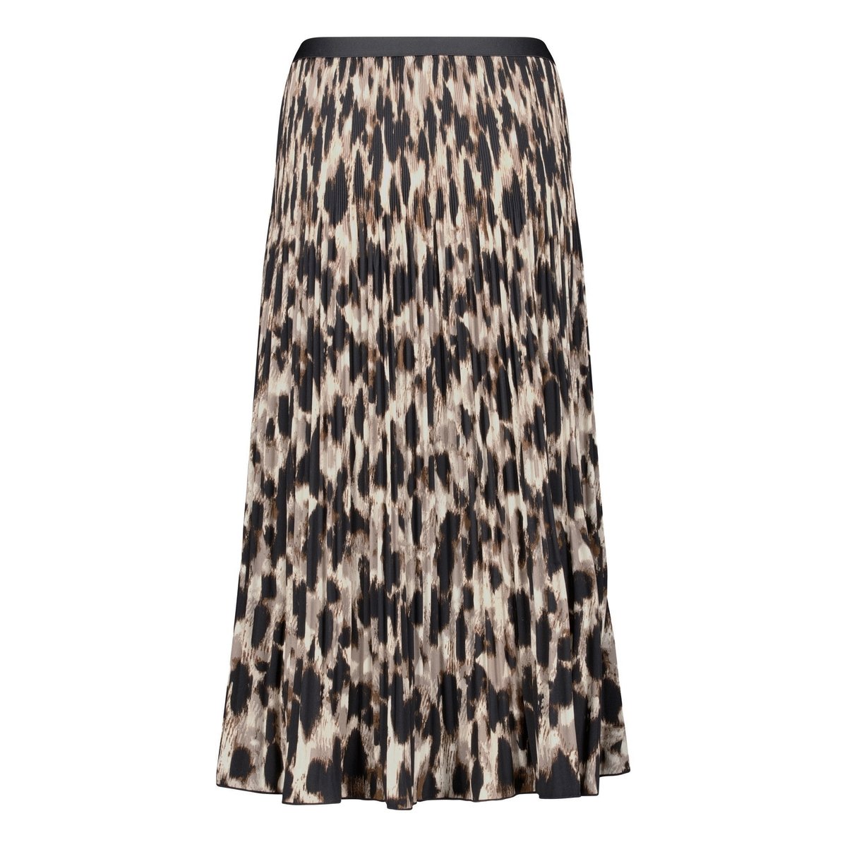 Jupe plissée à élastique beige/noir, BETTY BARCLAY