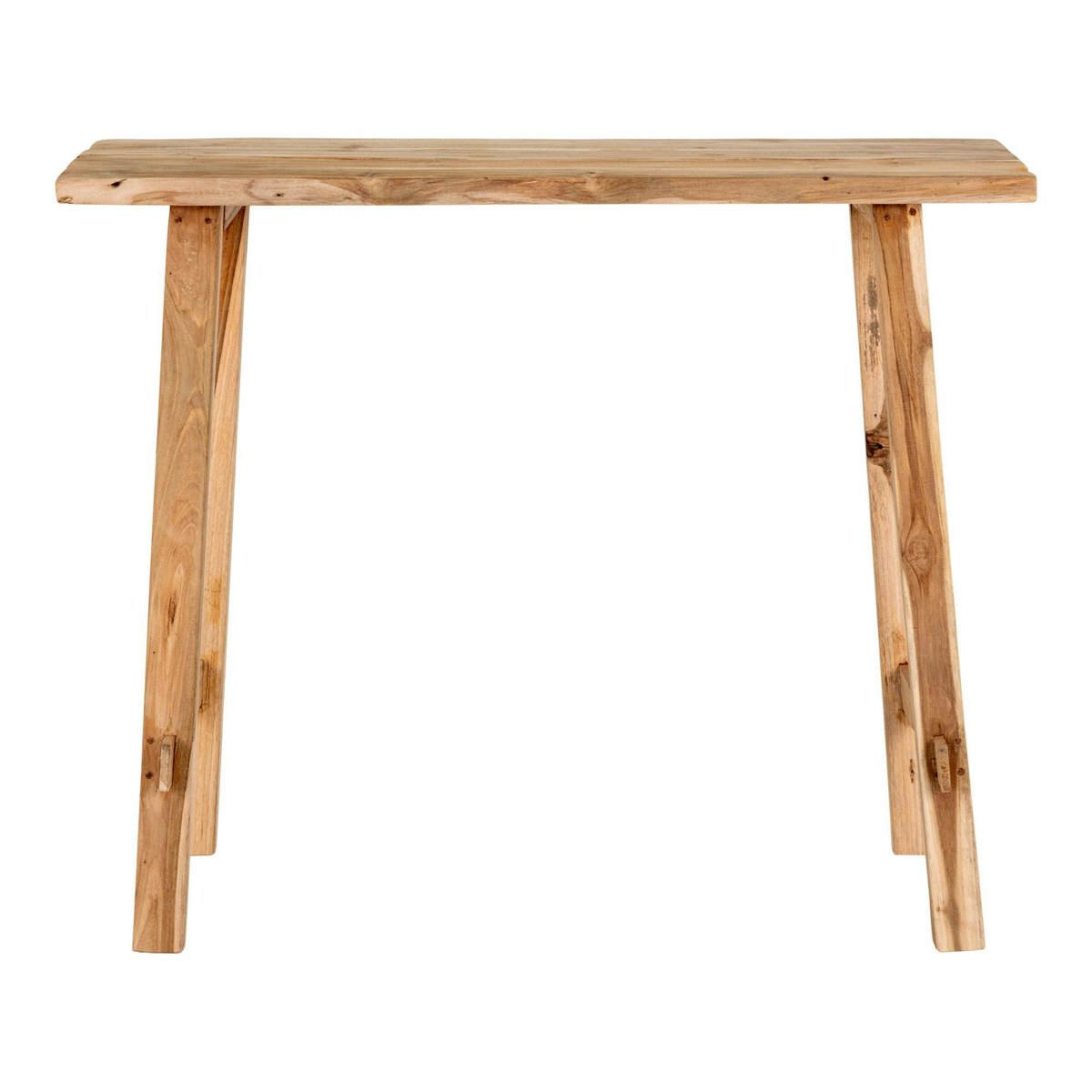 Console entrée rustique - bois clair, pieds tréteaux MENDOZA bois naturel, PIER IMPORT