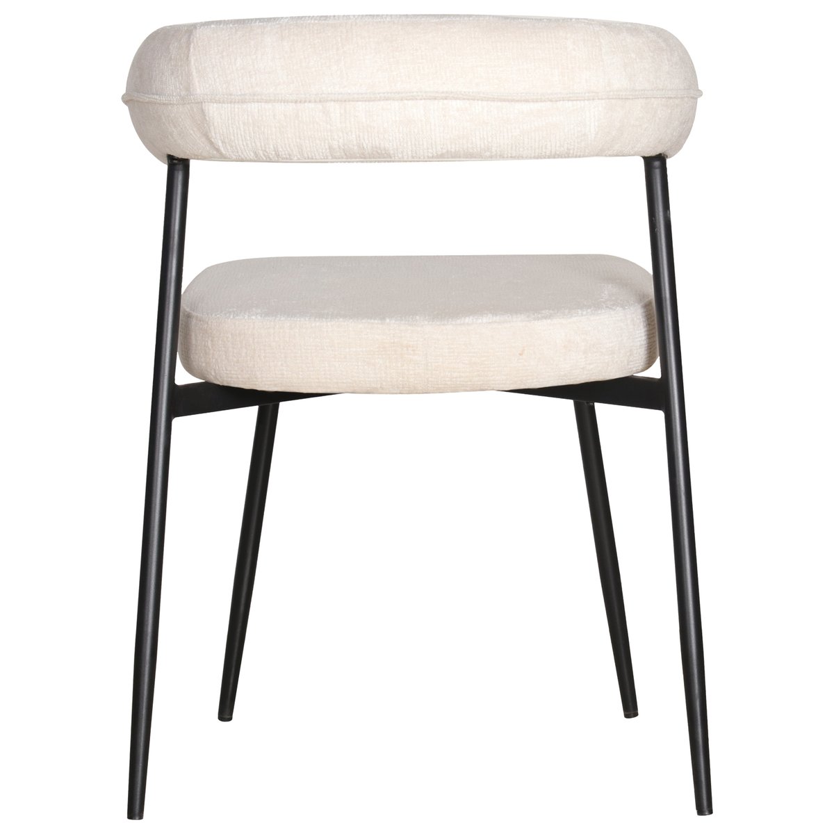 Lot de 2 chaises Théa en tissu, THÉA noir, HAPPY GARDEN