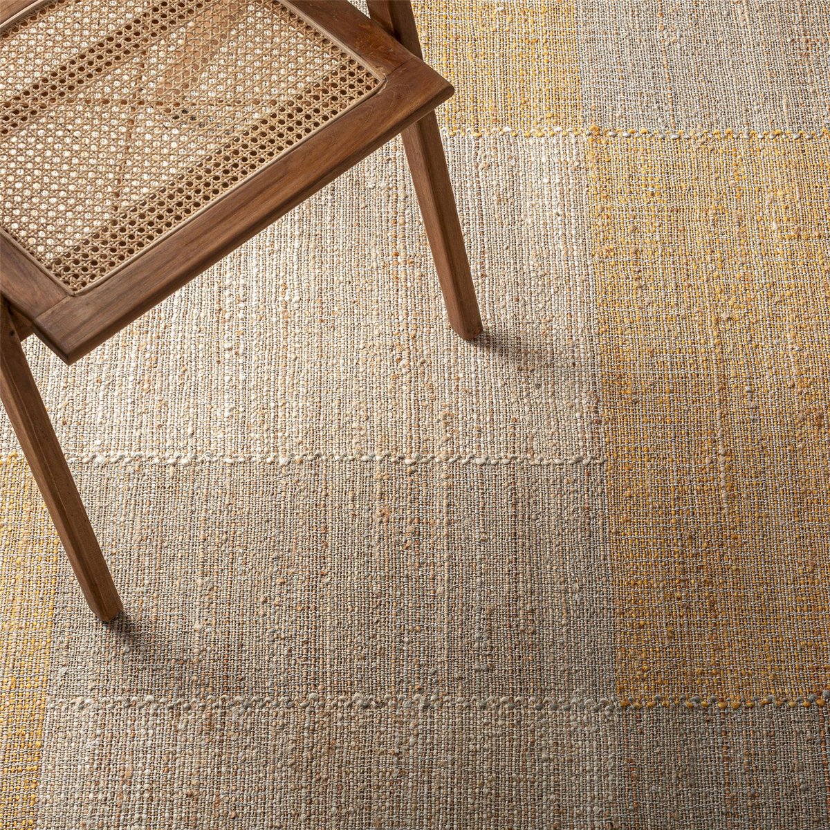 Tapis en jute tissé à plat, Style classique gris clair effet naturel, RECOLLECTION