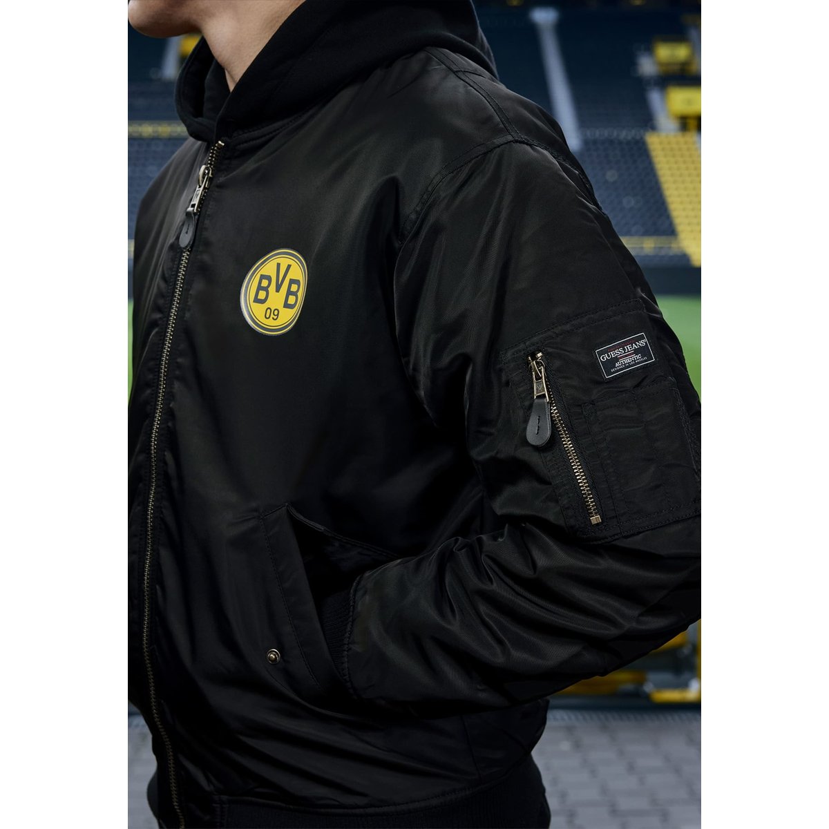 Veste Bomber Gj X Bvb noir, GUESS JEANS